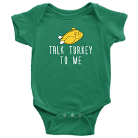 Funny Thanksgiving Baby Bodysuit - Talk Turkey To Me - Thanksgiving Baby One-piece - Cute Thanksgiving Baby Gift