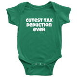 Accountant Baby One-piece - Accountant Baby Shirt - Cutest Tax Deduction Ever - Many Sizes And Colors - Baby Shower or First Birthday Gift