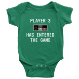 Cute Baby One-piece - Gaming Baby Bodysuit - Video Game Baby Shirt - Player 3 Entered The Game - Many Sizes And Colors Available - Baby Gift