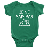 Cute French Baby One-piece - French Teacher Baby Gift - French Language Baby Bodysuit - Je Ne Sais Pas - Many Sizes And Colors Available
