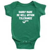 Machinist Baby One-piece - Cute Machinist Baby Shirt - Machine Operator Baby - Well Within Tolerance - Many Sizes And Colors - All Cotton
