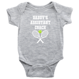 Cute Baby One-piece - Coach Baby Shirt - Daddy's Assistant Coach - Custom Text Available - Many Sizes And Colors - Baby Shower Gift Idea