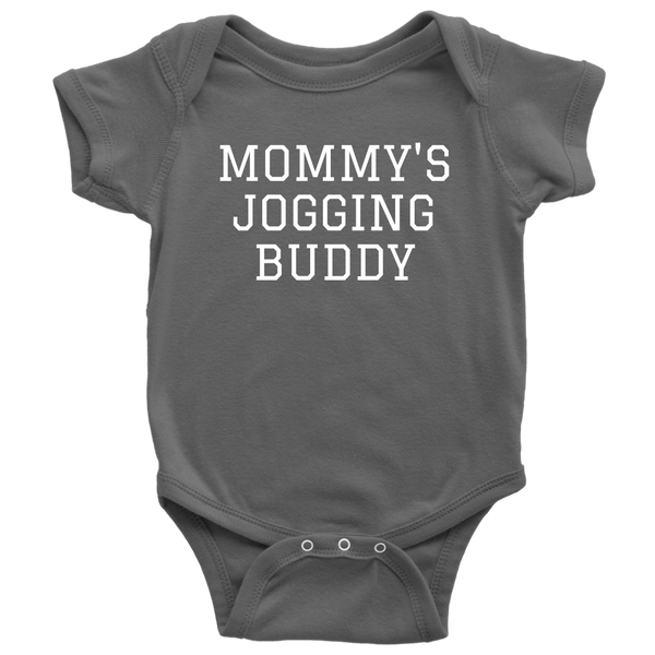 Cute Baby One-piece - Running Baby Shirt - Mommy's Jogging Buddy - Baby Shower Gift Idea - Many Sizes And Colors - All Cotton