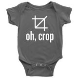 Graphic Designer Baby Shirt - Funny Baby One-piece - Oh, Crop - Baby Graphic Designer - Many Sizes And Colors Available - Baby Gift Idea