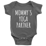 Cute Yoga Baby One-piece - Yoga Baby Bodysuit - Yogi, Yogini Baby Shirt - Mommy's Yoga Partner - Many Sizes And Colors