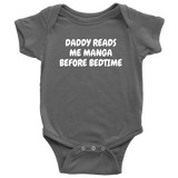 Funny Manga Baby One-piece - Manga Nerd Baby Shirt - Manga Baby Gift - Daddy Reads Me Manga - Many Sizes And Colors - All Cotton