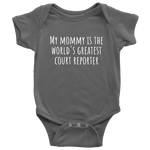 Cute Baby One-piece - Court Reporter Baby Shirt - Worlds Greatest Court Reporter - Many Sizes And Colors Available - Baby Gift Idea - Cotton