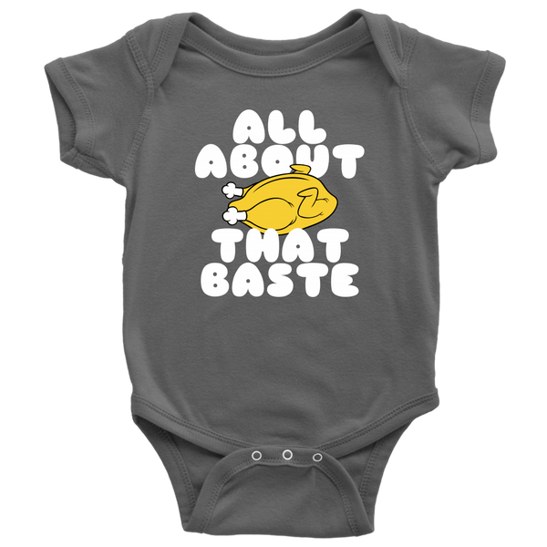 Funny Thanksgiving Baby Bodysuit - All About That Baste - Thanksgiving Baby One-piece - Cute Thanksgiving Baby Gift