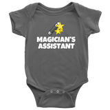 Cute Baby One-piece - Magician Baby Shirt - Magician's Assistant - Illusionist - Many Sizes And Colors - Baby Shower, First Birthday