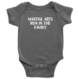 Martial Arts Baby Bodysuit - Karate Baby One-piece - Martial Arts Run In The Family - baby Shower Gift - Many Sizes And Colors