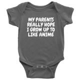 Anime Baby One-piece - Anime Nerd Baby Bodysuit - Grow Up To Like Anime - Anime Baby Gift Idea - Many Sizes And Colors - Baby Shower