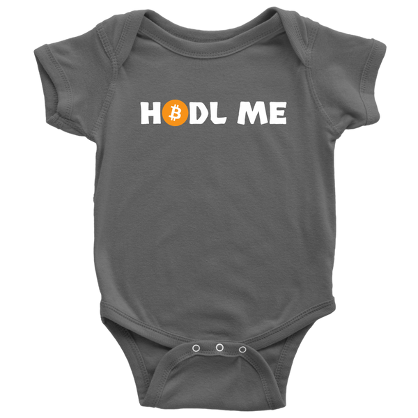 Funny Baby One-piece - Bitcoin Baby Shirt - Hodl Me - Crypto Currencies - Many Sizes And Colors - All Cotton - Bitcoin Mining