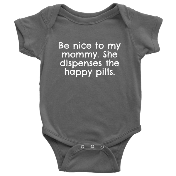 Funny Pharmacist Baby Shirt - Pharmacy Baby One-piece - Pharmacy Technician Baby - Many Sizes And Colors - Happy Pills