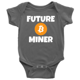 Funny Baby One-piece - Bitcoin Baby Shirt - Future Miner - Crypto Currencies - Many Sizes And Colors - All Cotton - Bitcoin Mining