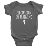 Cute Electrician Baby One-piece - Electrician In Training - Baby Shower or First Birthday Gift - Many Sizes And Colors - All Cotton