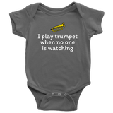 Trumpet Baby One-piece - Funny Trumpet Baby Shirt - I Play Trumpet - Trumpet Baby Gift Idea - Many Sizes And Colors Available