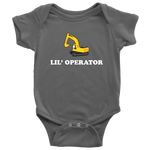 Excavator Baby One-piece - Heavy Equipment Operator - Cute Baby Bodysuit - Lil' Operator - Many Sizes And Colors