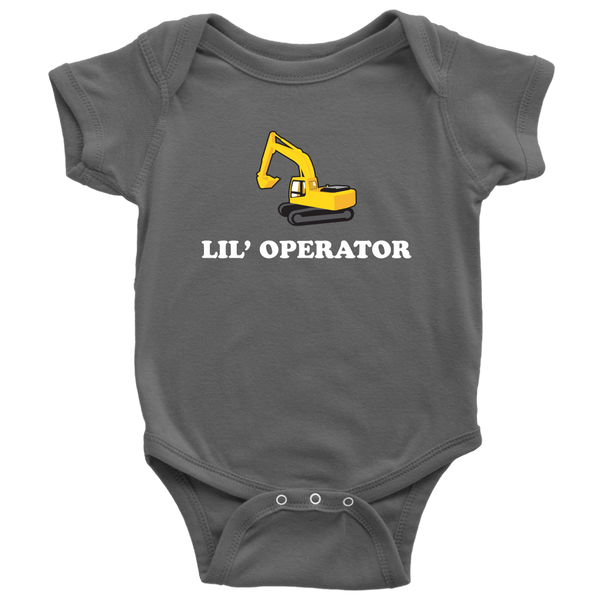 Excavator Baby One-piece - Heavy Equipment Operator - Cute Baby Bodysuit - Lil' Operator - Many Sizes And Colors