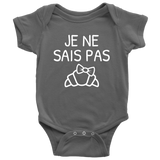 Cute French Baby One-piece - French Teacher Baby Gift - French Language Baby Bodysuit - Je Ne Sais Pas - Many Sizes And Colors Available