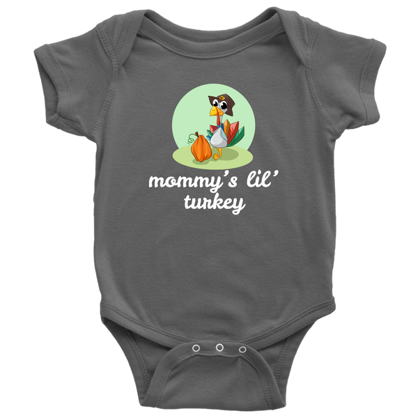 Cute Thanksgiving Baby Bodysuit - Thanksgiving Baby One-piece - Mommy's Lil' Turkey - Many Sizes And Colors