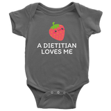 Dietitian Baby Shirt - Dietitian Baby Gift - Cute Baby One-piece - A Dietitian Loves Me - Baby Shower Gift Idea