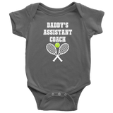 Cute Baby One-piece - Coach Baby Shirt - Daddy's Assistant Coach - Custom Text Available - Many Sizes And Colors - Baby Shower Gift Idea