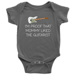 Cute Guitarist Baby One-piece - Guitar Player Baby Bodysuit - Mommy Liked The Guitarist - Guitarist Baby Gift Idea - Many Sizes And Colors