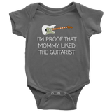 Cute Guitarist Baby One-piece - Guitar Player Baby Bodysuit - Mommy Liked The Guitarist - Guitarist Baby Gift Idea - Many Sizes And Colors