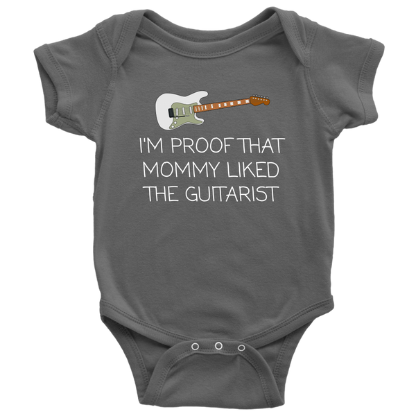 Cute Guitarist Baby One-piece - Guitar Player Baby Bodysuit - Mommy Liked The Guitarist - Guitarist Baby Gift Idea - Many Sizes And Colors