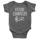 Composer Baby One-piece - Composing Baby Shirt - Musician, Songwriter - Many Sizes And Colors - Baby Shower or First Birthday