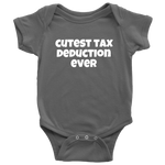 Accountant Baby One-piece - Accountant Baby Shirt - Cutest Tax Deduction Ever - Many Sizes And Colors - Baby Shower or First Birthday Gift