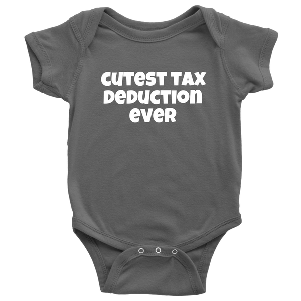 Accountant Baby One-piece - Accountant Baby Shirt - Cutest Tax Deduction Ever - Many Sizes And Colors - Baby Shower or First Birthday Gift