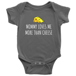 Cute Baby One-piece - Cheese Lover Baby - Cheese Tasting - Funny Baby Bodysuit - Mommy Loves Me More Than Cheese - Many Sizes And Colors