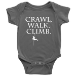 Rock Climber Baby Shirt - Rock Climbing Baby One-piece - Climber Baby Bodysuit - Crawl Walk Climb - Baby Shower Gift - All Cotton