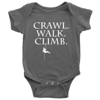 Rock Climber Baby Shirt - Rock Climbing Baby One-piece - Climber Baby Bodysuit - Crawl Walk Climb - Baby Shower Gift - All Cotton