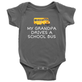Bus Driver Baby One-piece - School Bus Baby Bodysuit - My Grandpa Drives A School Bus - Baby Shower Gift - Many Sizes And Colors