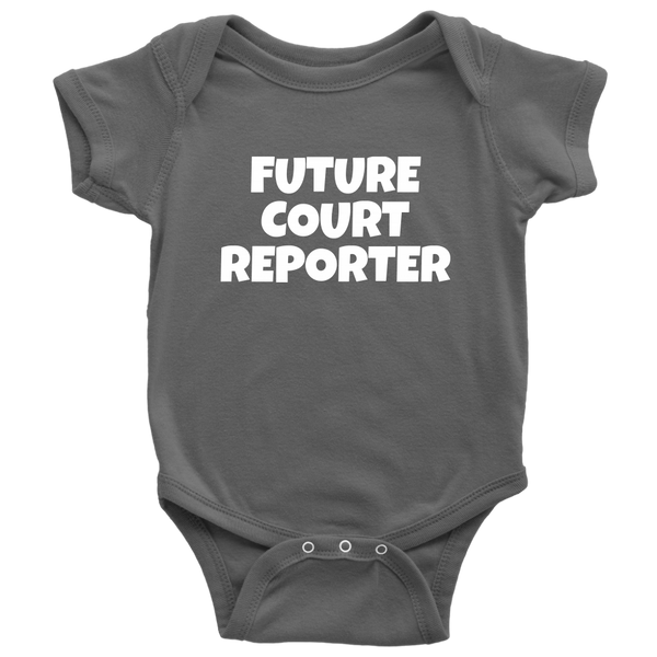 Cute Baby One-piece - Court Reporter Baby Shirt - Future Court Reporter - Many Sizes And Colors Available - Baby Shower Gift Idea - Cotton