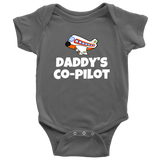 Cute Pilot Baby Shirt - Aviator Baby One-piece - Daddy's Co-pilot - Many Sizes And Colors - Baby Shower Gift Idea