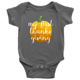 Cute Thanksgiving Baby Bodysuit - Thanksgiving Baby One-piece - My First Thanksgiving - Many Sizes And Colors