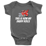 Wrecker Driver Baby Shirt - Tow Truck Baby One-piece - This Is How My Daddy Rolls - Baby Shower Or First Birthday - Many Sizes And Colors