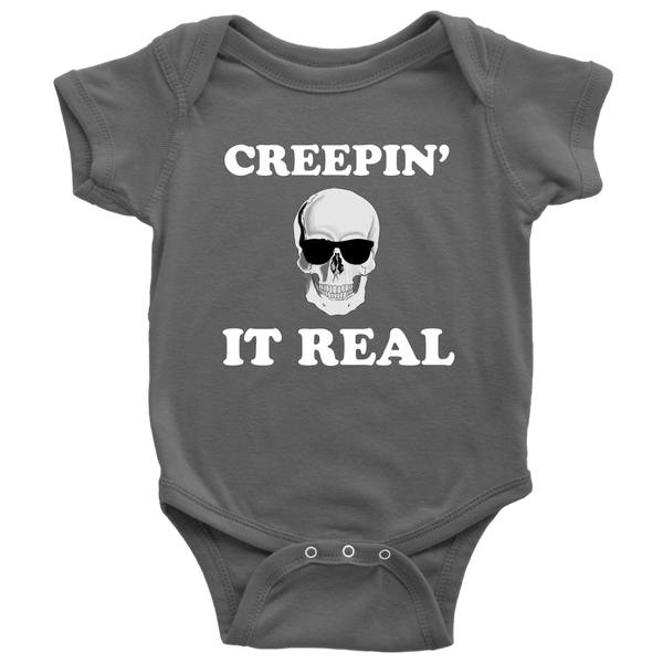 Halloween Baby Bodysuit - Creepy Baby One-piece - Spooky Baby Shirt - Skeleton Baby Shirt - Halloween Baby Gift - Creepin' It Real