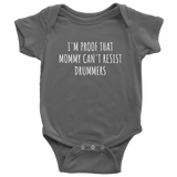 Cute Drummer Baby Shirt - Drumming Baby One-piece - Mommy Can't Resist Drummers - Baby Shower Gift Idea - Many Sizes And Colors