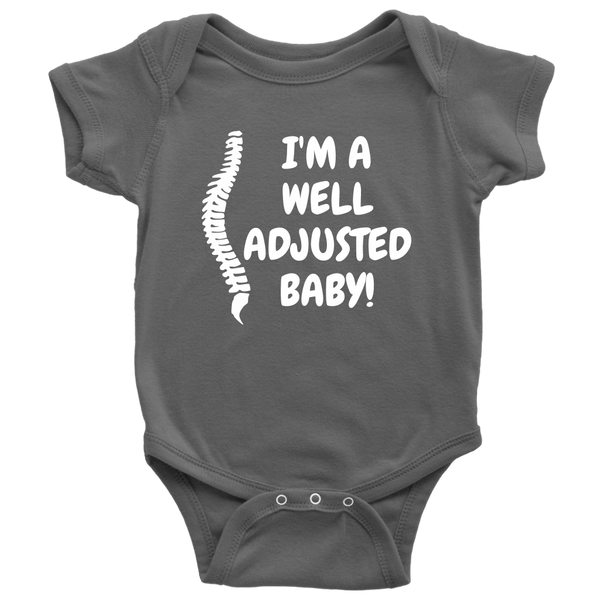 Chiropractor Baby One-piece - Chiropractor Baby Gift - Chiropractic Baby Bodysuit - Well Adjusted Baby - Many Sizes And Colors Available