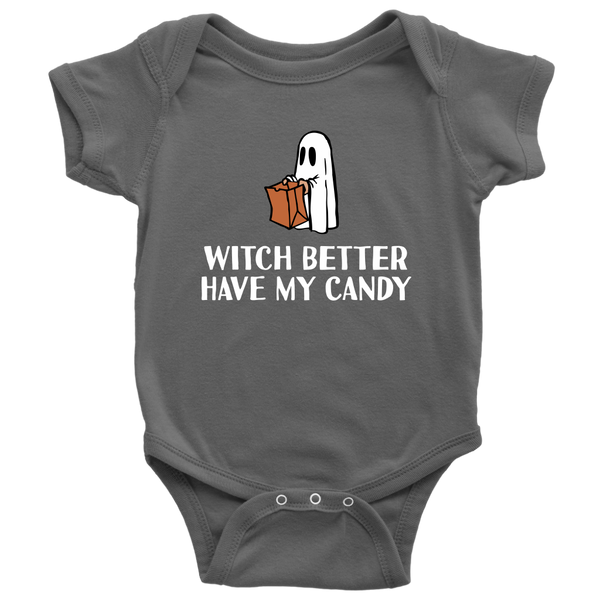 Halloween Baby Bodysuit - Cute Ghost - Halloween Baby Gift - Creepy Baby One-piece - Many Sizes And Colors - Witch Better Have My Candy