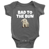 Cute Bunny Baby One-piece - Bunny Rabbit Baby Shirt - Funny Rabbit Pun - Bad To The Bun - Baby Shower Gift - Many Sizes And Colors
