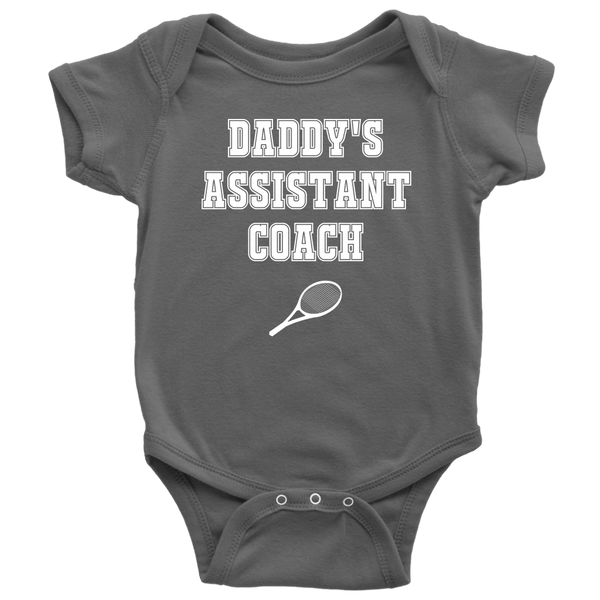 Cute Baby One-piece - Coach Baby Shirt - Daddy's Assistant Coach - Custom Text Available - Many Sizes And Colors - Baby Shower Gift Idea