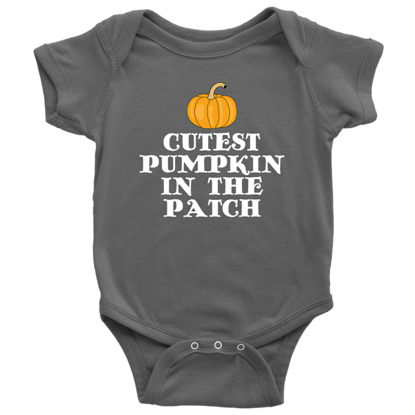 Cute Halloween Baby Shirt - Halloween Baby One-piece - Halloween Baby Bodysuit - Cutest Pumpkin In The Patch - Baby Gift - All Cotton