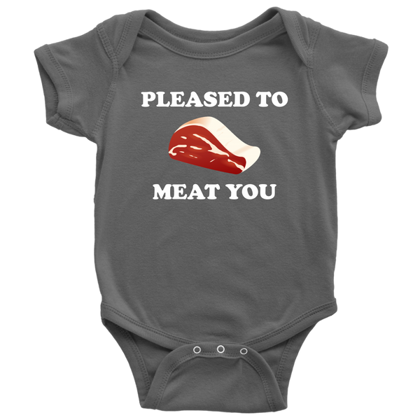 Butcher Baby Bodysuit - Cute Butcher Baby One-piece - Pleased To Meat You - Butcher Baby Gift - Baby Shower - First Birthday