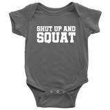 Personal Trainer Baby Bodysuit - Shut Up And Squat - Cute Fitness Baby Shirt - Fitness instructor Baby - Baby Shower Gift - All Cotton