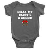 custom order - my daddy's a logger - baby bodysuit